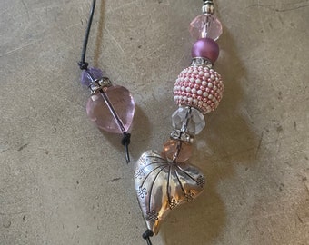 Beaded Heart Bookmark