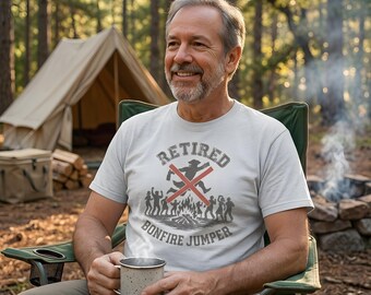 Retired Bonfire Jumper Shirt - Funny Texas Renaissance Festival Tee for Renfest Fans, Guilds, Clans, and Campground Rebels