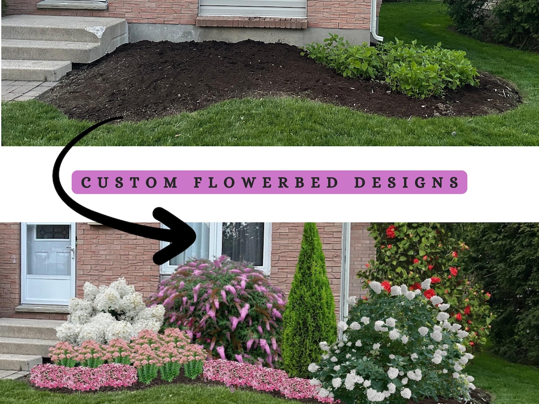 Small Custom Flower Bed Design | Personalized Landscape Plan for Your ...