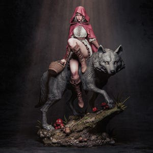 Little Red Riding Hood - Fairy Tale Figure | Scale 1:7 | Fanart Figure | 3D Print | Hand-Painted