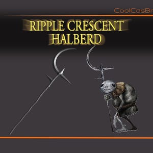Albinauric Ripple Crescent Halberd Elden Ring STL 3D Print Files