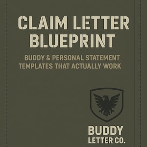 Claim Letter Template for VA Buddy Letters & Personal Statements | Editable Word + PDF