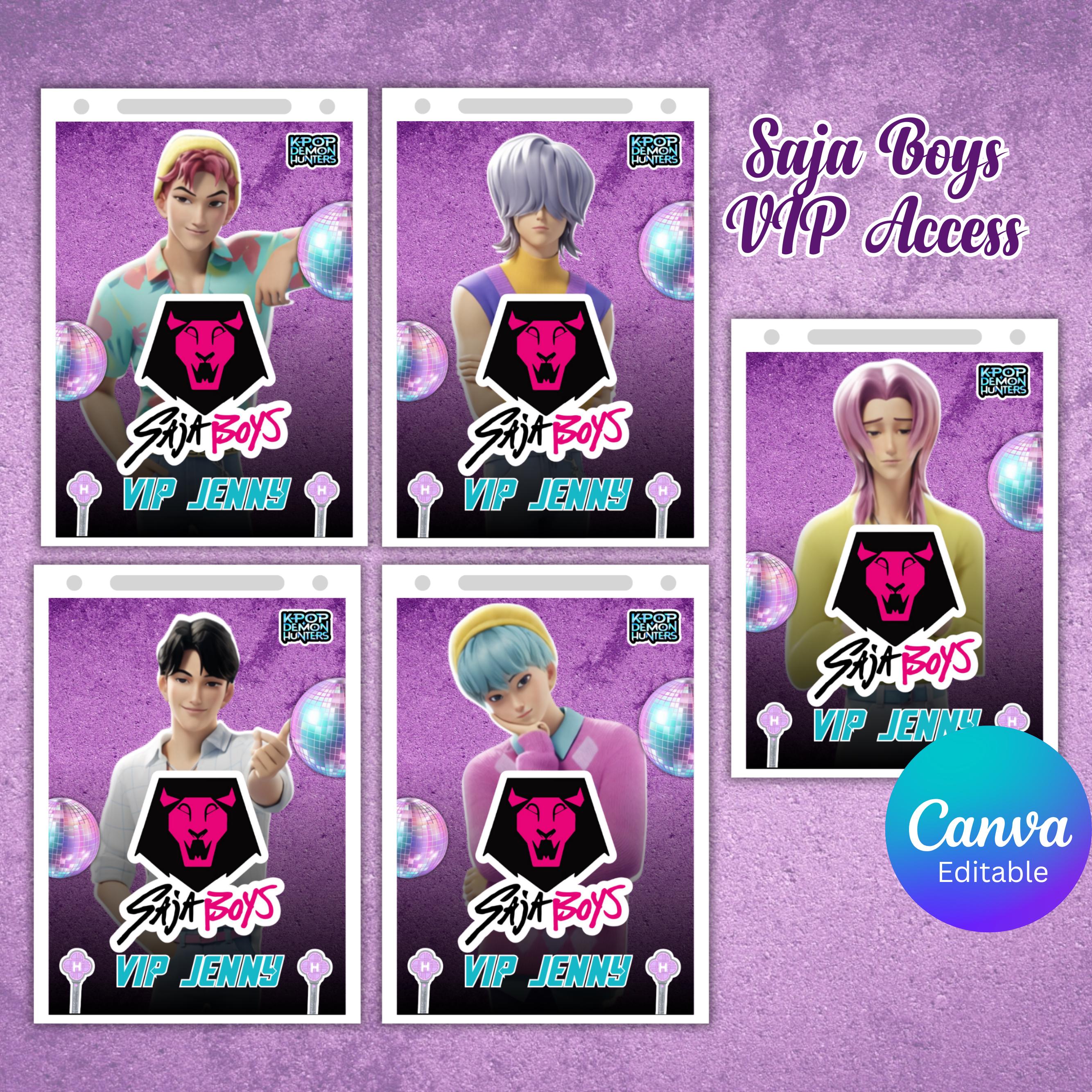 Saja Boys VIP Pass Set | Kpop Demon Hunters VIP Pass Card | Kpop