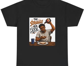 The Struggle Is Real breakfast scene Tee | Graphic T-Shirt