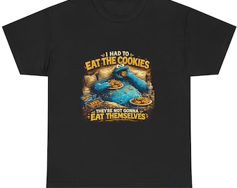 Cookie Monster Eating Cookies Tee | Funny Sesame Street Parody Shirt