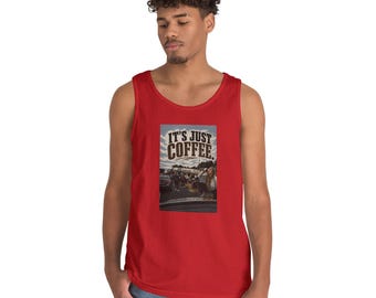 It's Just Coffee Tank Top | Vintage Coffee Shop Graphic