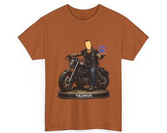 Taurus Motorcycle Rider Tee | Zodiac Taurus Biker Illustration