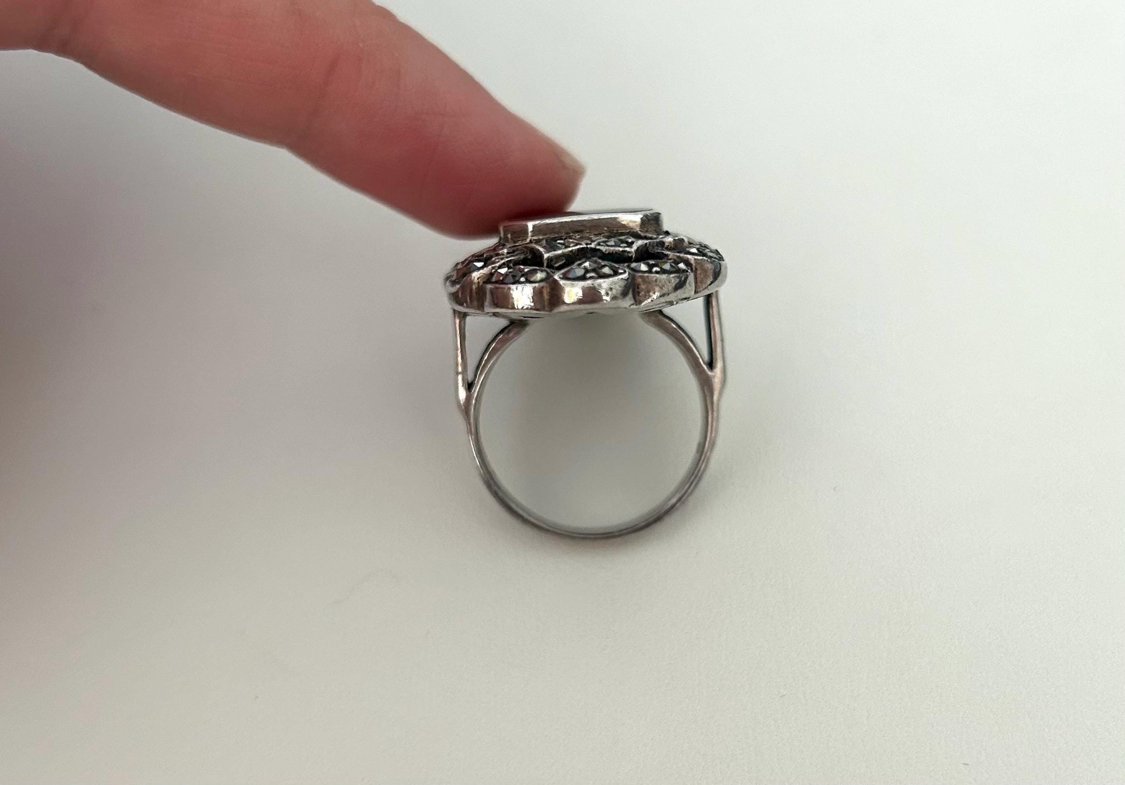 Vintage 1980s Does 1920s / Art Deco Inspired 925 Sterling