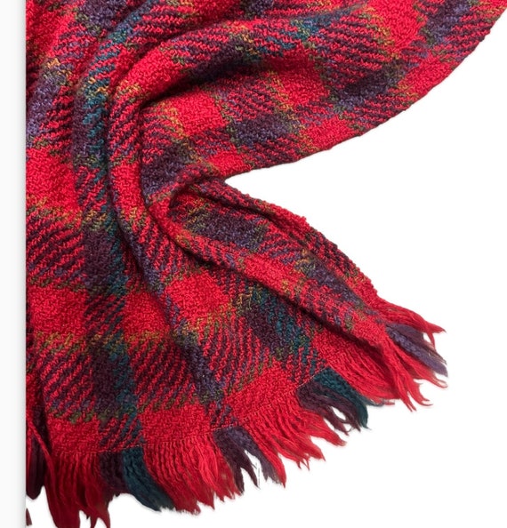 Vintage 1990s BOYNE VALLEY WEAVERS Irish wool red… - image 5