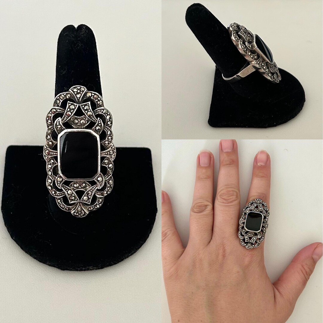 Vintage 1980s Does 1920s / Art Deco Inspired 925 Sterling