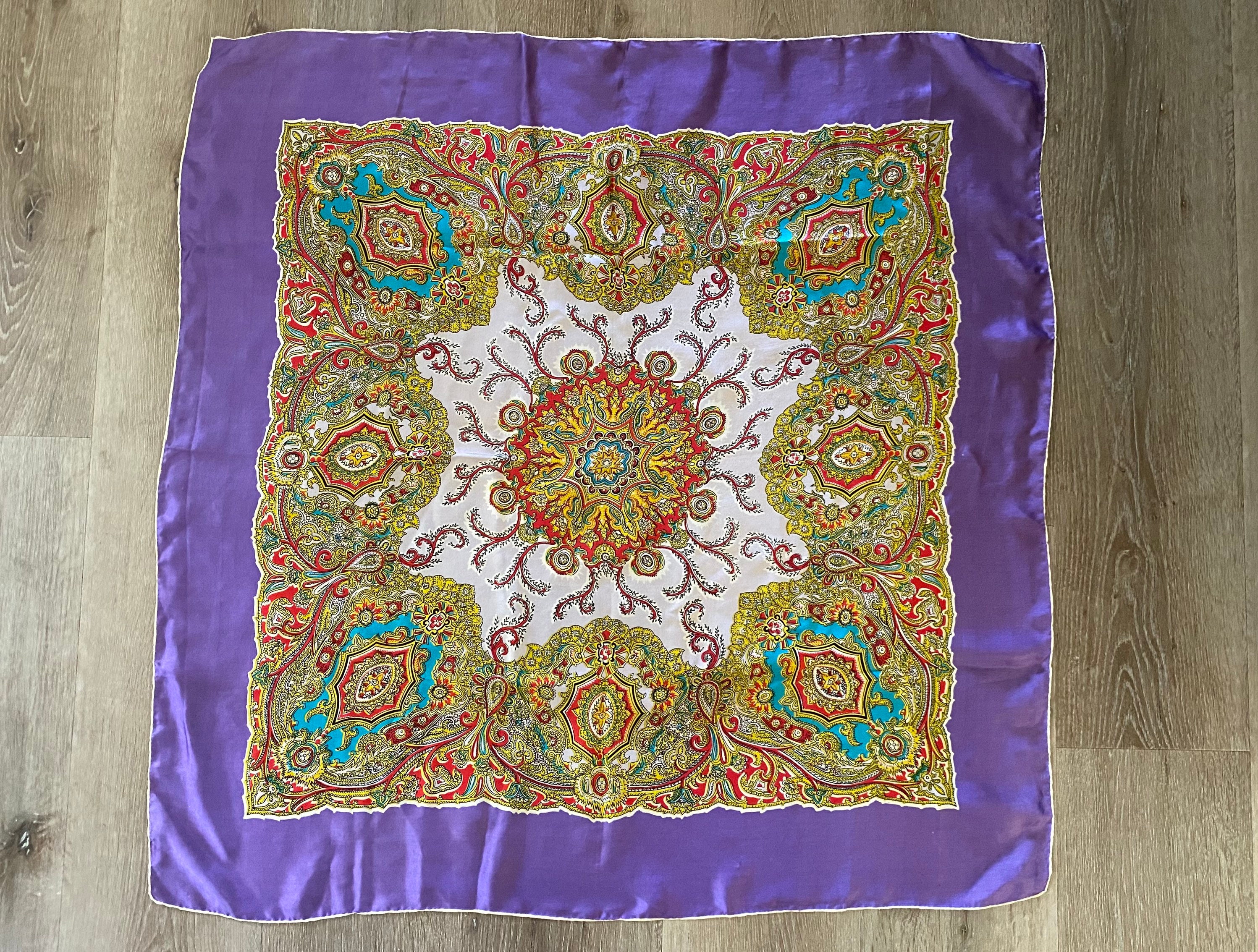 Kaleidoscope Print Silk Scarf