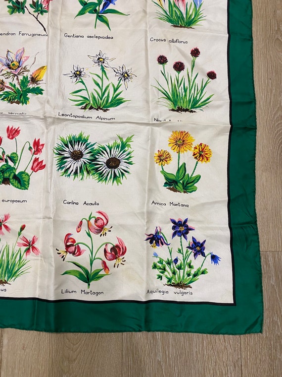 Vintage 1980s VETTERTCIE floral print silk scarf … - image 6