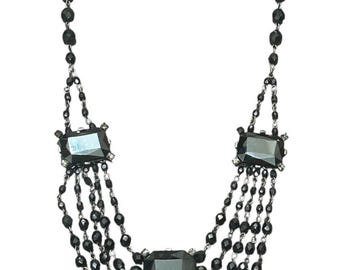 Collar vintage de varias hebras con cuentas de inspiración victoriana Y2K de GERARD YOSCA, principios de la década de 2000