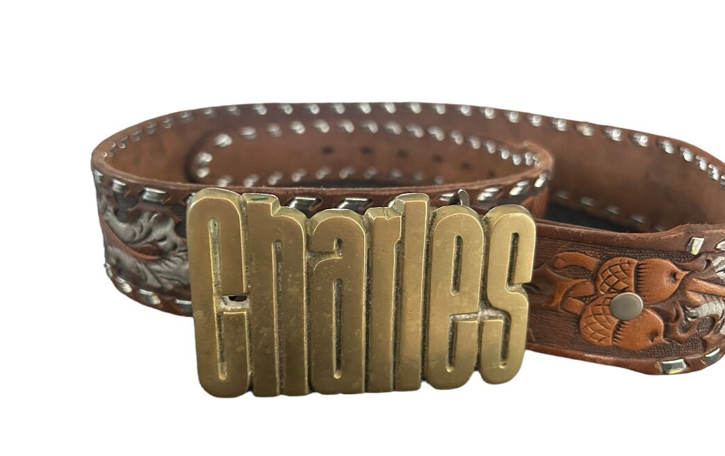 ⭐︎BARON BUCKLEバックル⭐︎ Vintage 1980 Baron Buckles Solid Brass Belt Buckle And