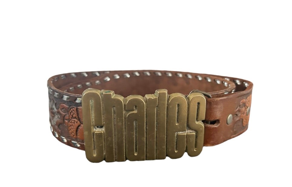 ⭐︎BARON BUCKLEバックル⭐︎ Vintage Men's Belt Buckle Missionary Style Solid Brass 1978