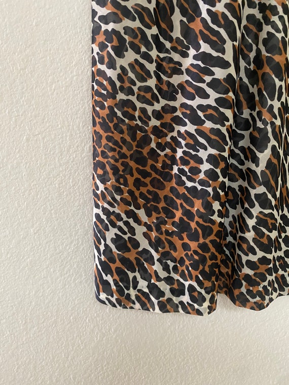 Vintage 1970s VANITY FAIR leopard print nylon min… - image 4