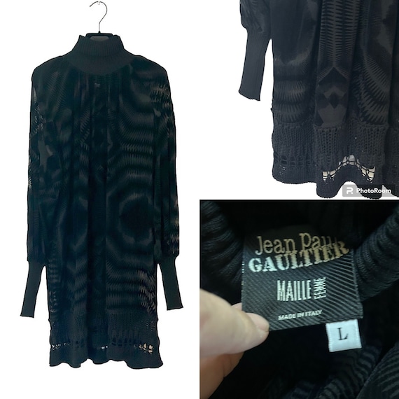 Vintage 1990s y2k JEAN PAUL GAULTIER Maille black… - image 1