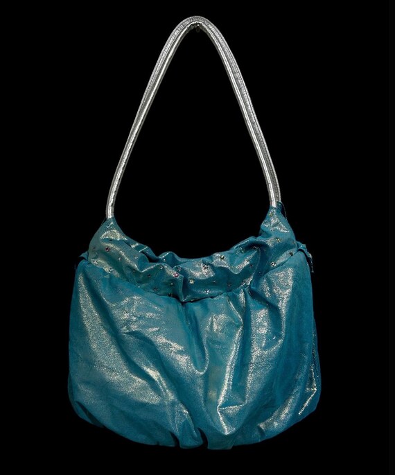 Vintage 1980s RITA DIANA for MYLINKA metallic blu… - image 4