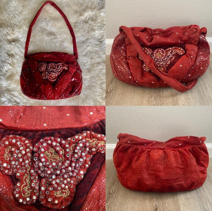 Vintage 1980s RITA DIANA for MYLINKA novelty red leather & - Etsy