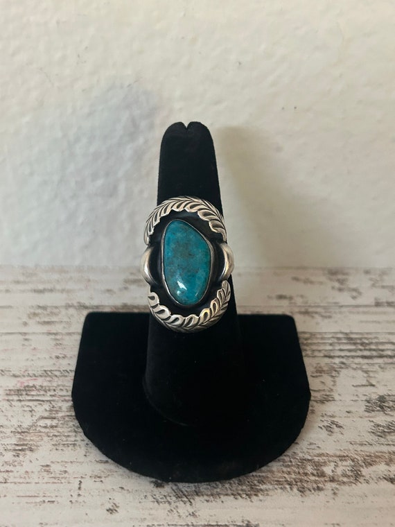 Vintage 1970s blue turquoise & 925 sterling silve… - image 5