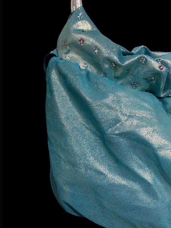 Vintage 1980s RITA DIANA for MYLINKA metallic blu… - image 5