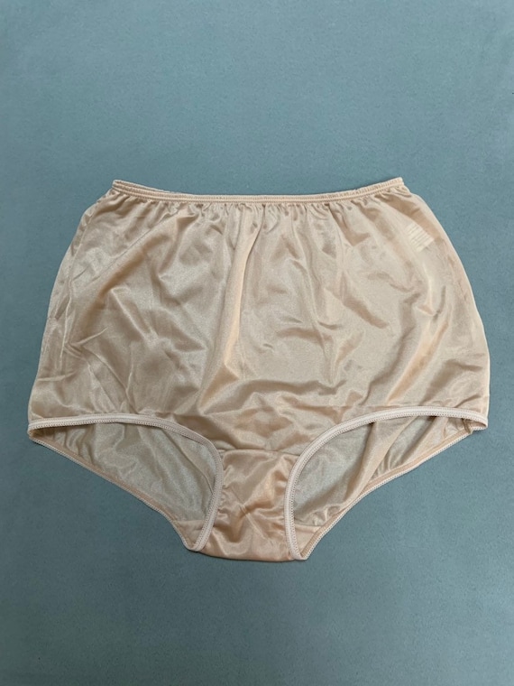 Sears Nude Beige Brief Panty Sissy Silky Knickers Underwear Size 7//Large 39-40