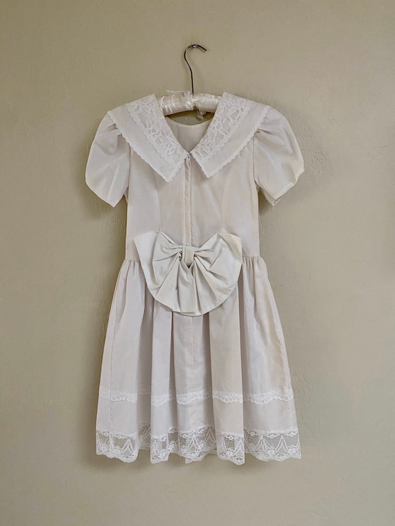 Vintage 1980s JESSICA MCCLINTOCK white cotton & e… - image 4