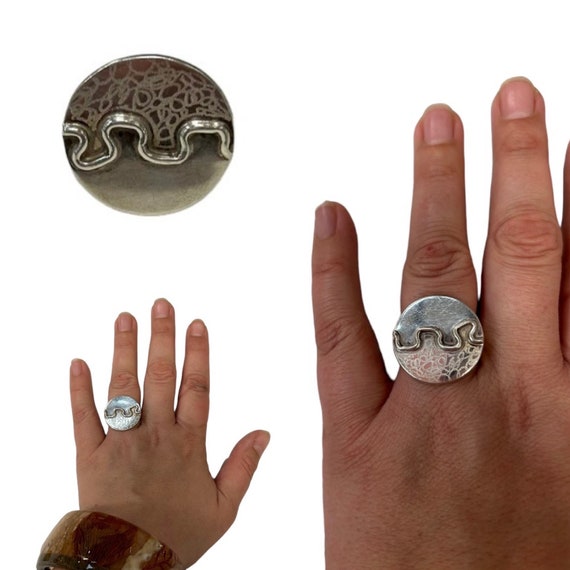 Vintage early 2000's 925 sterling silver round mo… - image 1