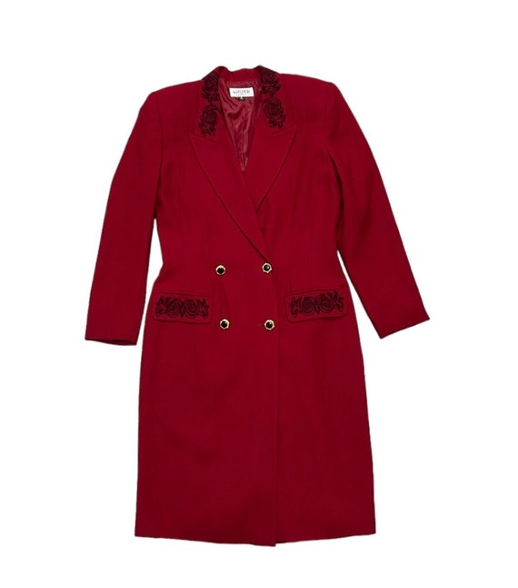 Vintage 1990s KASPER red & black suit jacket or dr