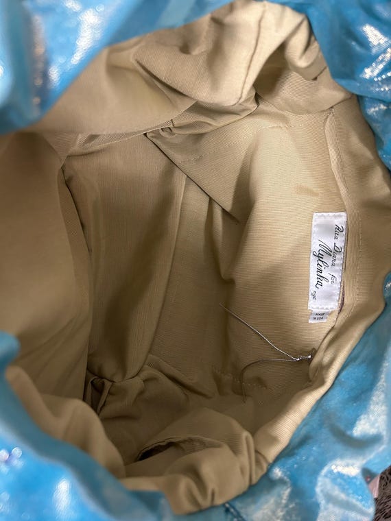 Vintage 1980s RITA DIANA for MYLINKA metallic blu… - image 8