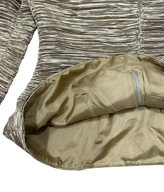 Vintage MARY MCFADDEN COUTURE fortuny pleated gol… - image 4