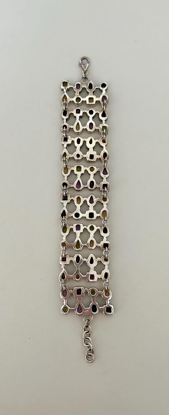 Vintage 1990s 925 Sterling silver amethyst, garne… - image 7