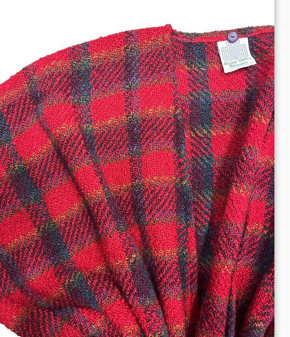 Vintage 1990s BOYNE VALLEY WEAVERS Irish wool red… - image 4
