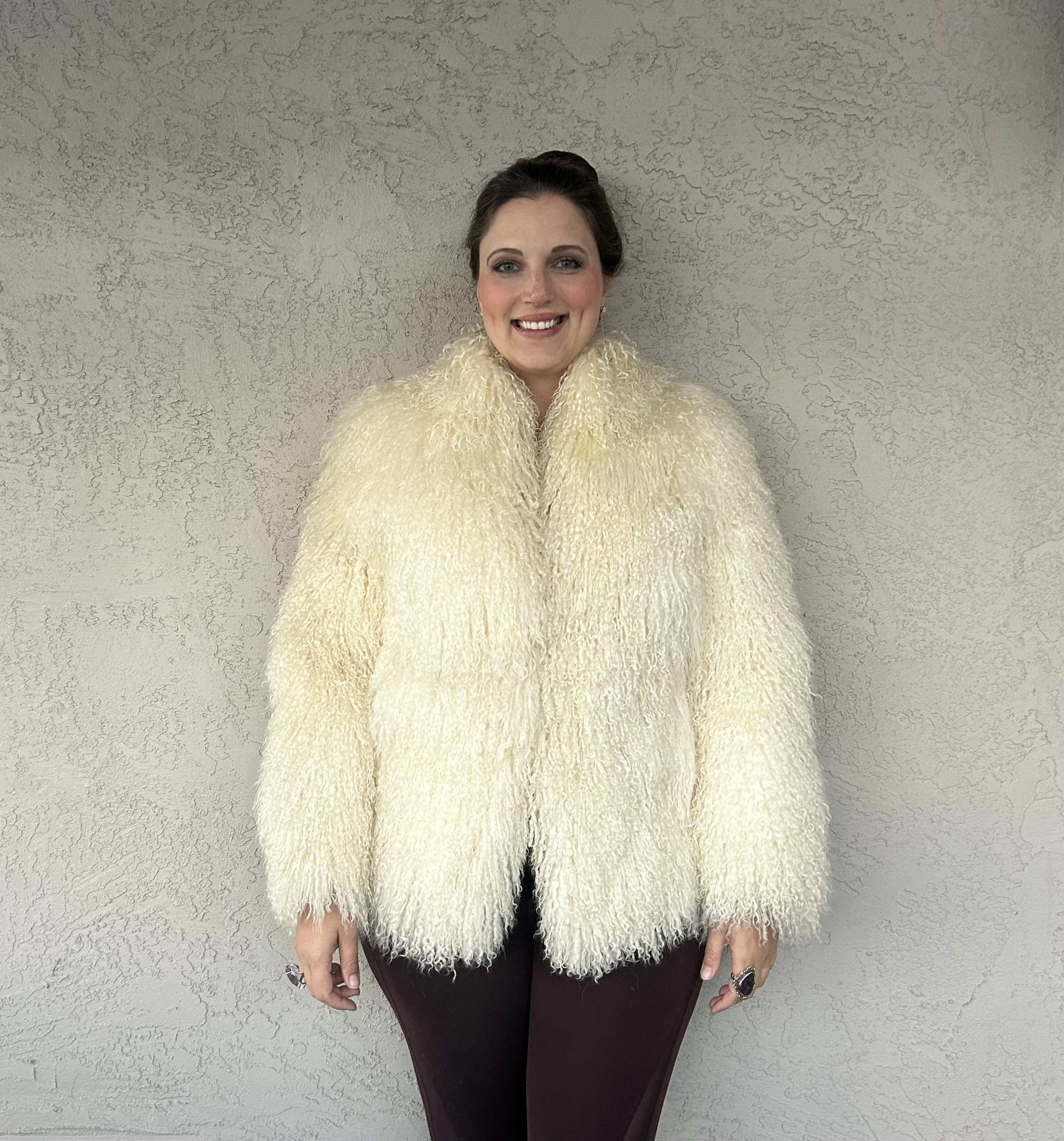 Vintage Cream Fur Jacket - Etsy