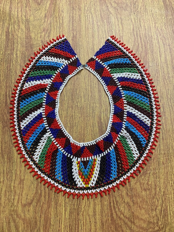 Vintage handmade loom beaded Native American color