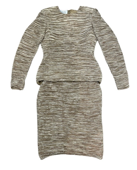 Vintage MARY MCFADDEN COUTURE fortuny pleated gol… - image 1
