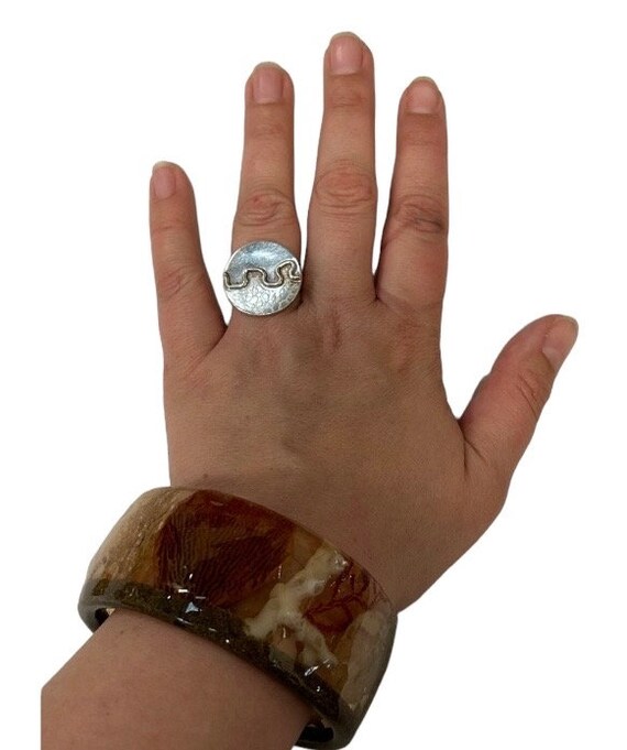 Vintage early 2000's 925 sterling silver round mo… - image 3