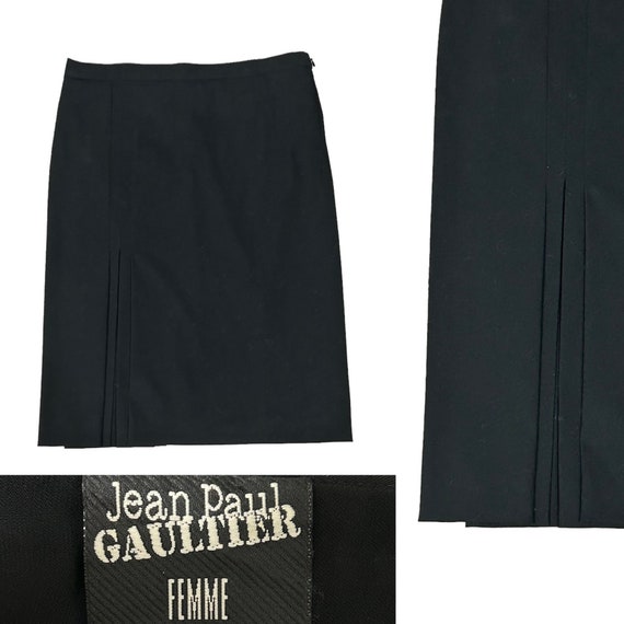 夏セール開催中 MAX80%OFF！ Vintage 1990s JEAN PAUL GAULTIER Femme Black Side Pleated スカート