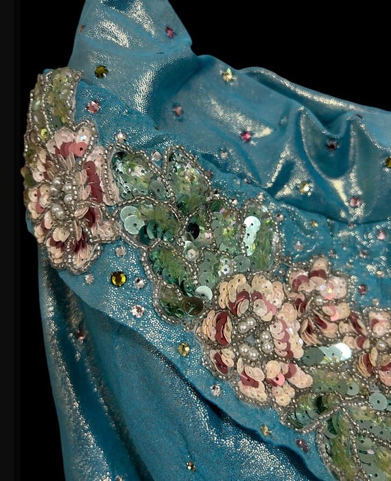 Vintage 1980s RITA DIANA for MYLINKA metallic blu… - image 3