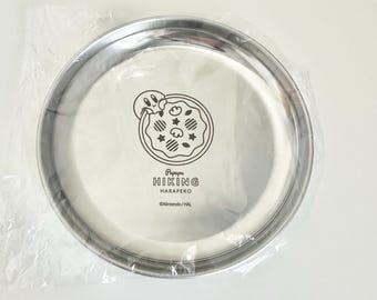 Plato de camping de acero inoxidable auténtico NWT Nintendo Hal Lab Kirby Cafe de 16 cm