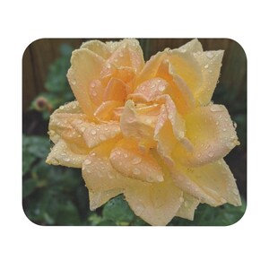 Floral Elegance Mouse Pad, Flower Desk Accessory, Home Office Decor, Gift for Garden Lovers, Aesthetic Mouse Mat