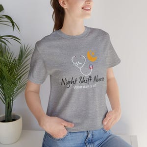 Night Shift Nurse Tee, Gift for Nurses, Funny Nursing Shirt, Healthcare Worker Apparel, Medical Humor Top, RN Shirt