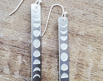 Etched Moon Earrings