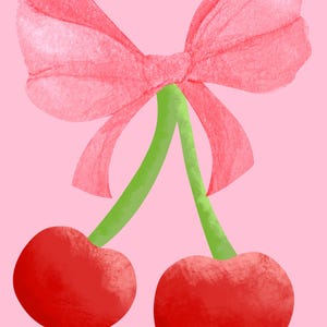 Bow cherry - wall art