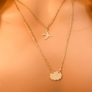 Gold Filled Wanderlust Necklace, Layering Necklace, Dainty Women&#39;s Neckalce, Gold Filled Necklace, Delicate Necklace, Layered Charm Necklace