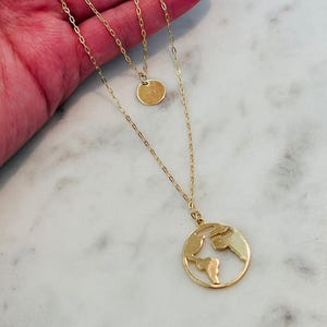 Gold Filled Layered Wanderlust Necklace, Dainty Charm Necklace, Gold Filled Layering Necklace, Gold Charm Necklace, Travel Charm Necklace