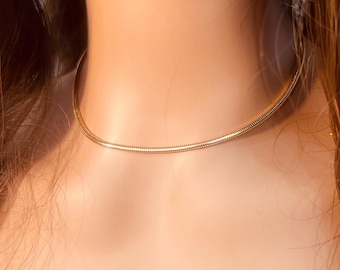 Gold Filled Snake Chain Necklace: 2.5mm, Hypoallergenic