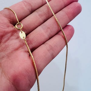 18kt Gold Filled Quadrat Schlangenkette Halskette: Sleek Layering Kette Bild 9