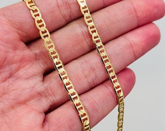 18kt Gold Filled Mariner Chain Necklace: 3mm Unisex Link
