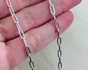 Sterlingzilveren paperclipketting - moderne gelaagdheid